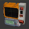 Modern Monitor Sci-Fi Monitor Sci-Fi Terminal 3d model