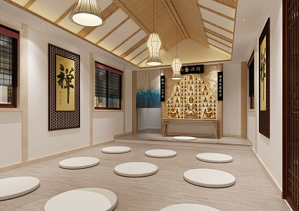 Japanese Meditation Room 3d model