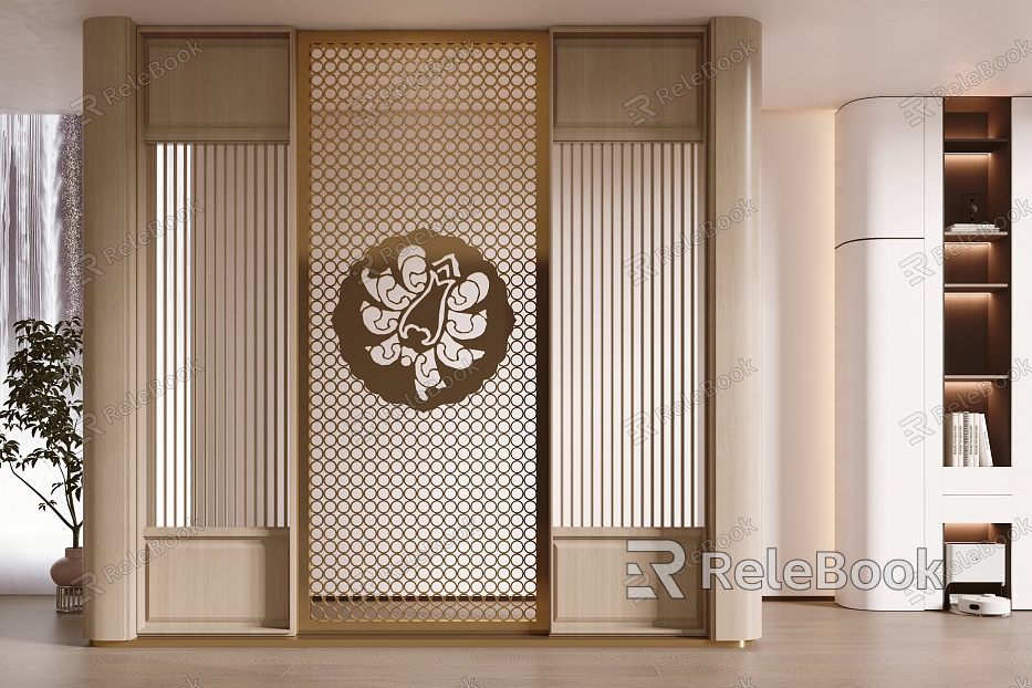 New Chinese-style Entrance Entrance Entrance Screen Partition Entrance model