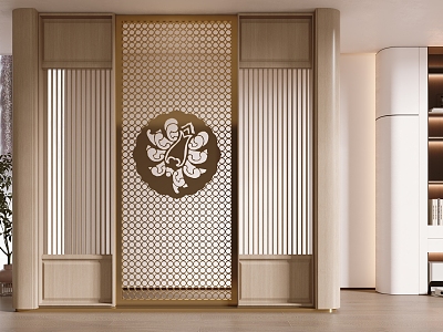 New Chinese-style Entrance Screen Partition Entrance model