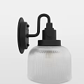 Sleek Modern Wall Mounted Lamp With Textured Glass Shade And Metallic Finish For Home Decor