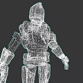 Detailed Futuristic Game Movie Character In Yellow Black Mechanical Armor Design