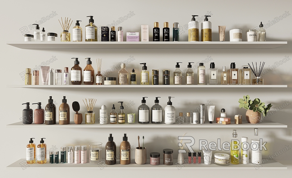 toiletries cosmetics skin care products model