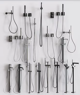 Modern faucet shower faucet combination 3d model