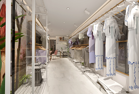 Modern Clothing Store 3d model