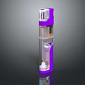 Modern Purple Vertical Apparatus With Transparent Sections And Internal Structure 3d model