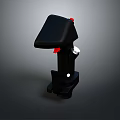Black Mechanical Component With Red Elements Top Cover And Bottom Mounting Structure 3d model