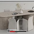 Modern Dining Table and Chair Combination Bar Chair Combination Dining Table and Chair Water Bar 3d model