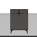 Modern Shoe Cabinet With Double Doors Black Legs And Sleek Design