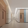 Modern Hospital Outpatient Nurse Station Interior Design With Ginkgo Leaf Patterns