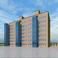 Modern sightseeing elevator 3d model