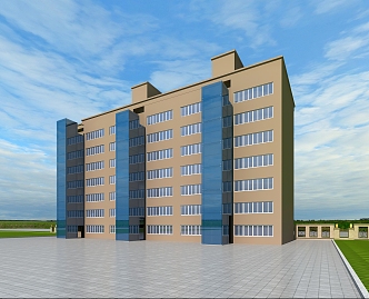 Modern sightseeing elevator 3d model