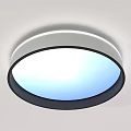 Modern Ceiling Lights with Rectangular and Round Designs Blue White Lighting