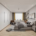 Modern Living Dining Room Interior With Brown Sofa TV Coffee Table And Plants