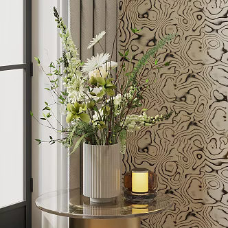 Modern Floriculture Ornaments Flowers Floriculture Sales Department Floriculture Ornaments Living Room Vase Ornaments Ceramic Vase Floriculture 3d model