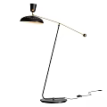 Modern Black and Gold Floor Lamp With Adjustable Arc Stand and Metal Shade Design