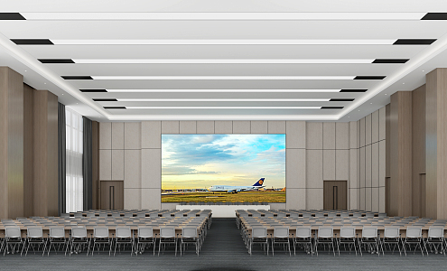 Modern Conference Hall Report Hall 3d model