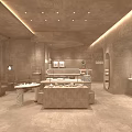 Elegant Luxury Jewelry Store Interior With Glass Display Cases And Warm Ambient Lighting