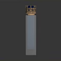 Transparent Square Dolce Gabbana Bottle With Gold Crown And Black K Logo