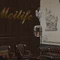 Bellolife Fitness Club Lounge With Wooden Walls Chandelier Seating And Floor Lines