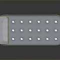 Laboratory Tray With Transparent Light Blue Surface Yellow Edges And White Sample Wells Cover