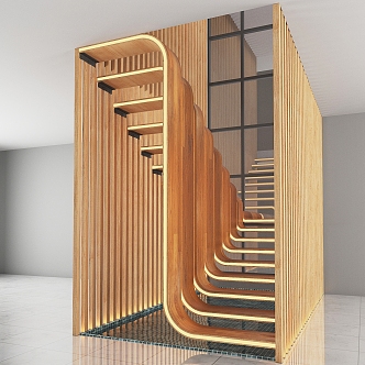 Creative Stair Handrail Stairs 3d model