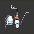 Mobile Home Cleaning Cart With Pressure Tank Hoses And Wheels