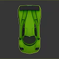 Green Sports Car With Sleek Modern Design Rear Spoiler Aerodynamic Body And Reflective Surface
