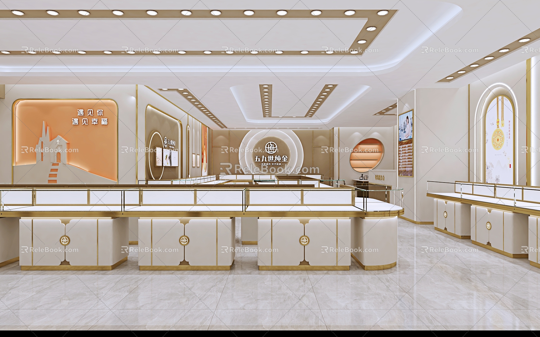 Light Luxury Jewelry Store 3d model