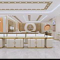 Luxury Jewelry Store Interior Design With Glass Display Counters And Gold Accents