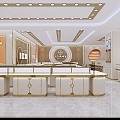 Light Luxury Jewelry Store 3d model