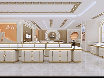 Light Luxury Jewelry Store 3d model