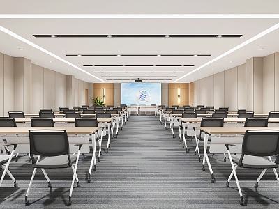 Modern Classroom Multi-Person Meeting Room Negotiation Room Office Study Room Multifunctional Classroom 3d model