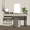 Modern Dressing Table Dressing Table Cosmetics 3d model