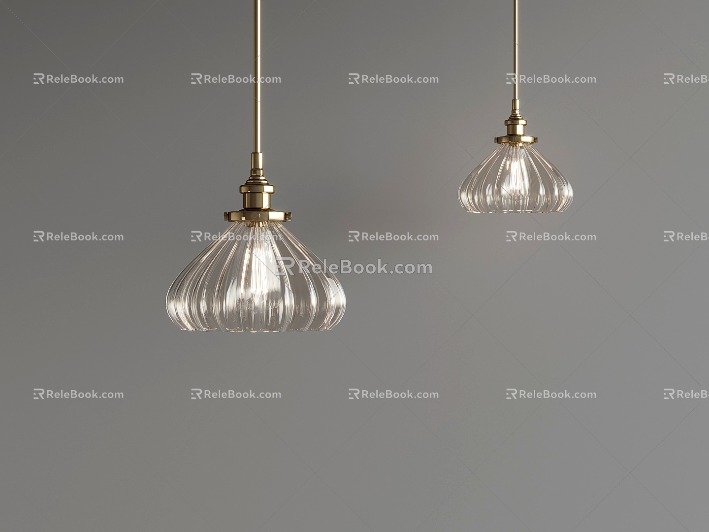 French retro chandelier small chandelier fishing line chandelier 3d model