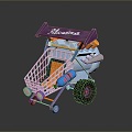 Shopping Cart Trolley Supermarket Shopping Cart Supermarket Trolley Supermarket Trolley Supermarket Trolley Supermarket 3d model