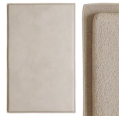 Beige Square Rug With Soft Textured Surface For Indoor Living Room Decor 3d model