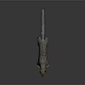Snow Leopard 3D Model With Gray White Fur Black Spots Open Mouth Black Background