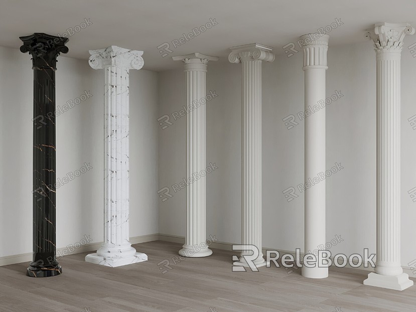 European classical European Roman column model