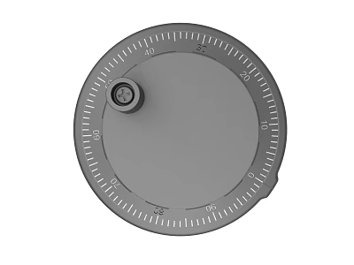 Circular Gray Control Knob With Scales For Precise Equipment Adjustment 3d model