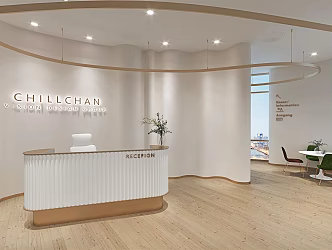 Modern Front Desk 3d model