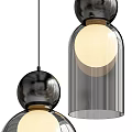 Modern Pendant Lighting Fixtures With Transparent Glass Shades And Metal Bases Featuring Gold Accents