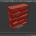 Green Multi Tiered Shelving Unit Filled With Stacked Cardboard Boxes For Storage