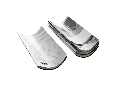 Open Architectural Design Magazines With Structural Illustrations And Layout Content Pages 3d model