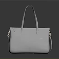 Stylish White Leather Tote Bag With Simple Design Top Handles And Removable Strap
