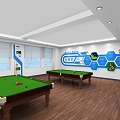 Modern Billiard Room Sports Indoor 3d model