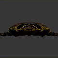 Mythical Animal With Tower Like Body And Yellow Brown Spiked Structure