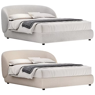 Modern Bedroom Double Bed 3d model