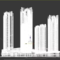 Modern High Rise Commercial Complex With Shopping Mall And Office Spaces