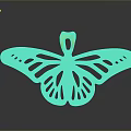 Fashionable Golden Butterfly Shaped Hollow Out Clothing Accessory With Shiny Reflective Surface